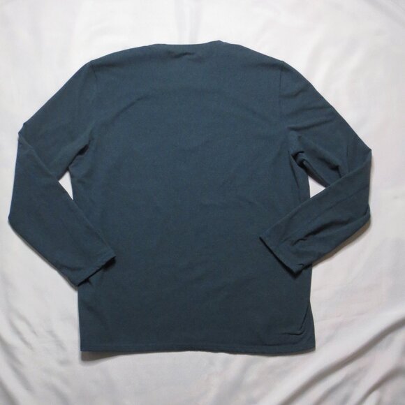 FREE COUNTRY mens SHIRT crew neck MICRO TECH soft TEAL long sleeve SIZE XL - Picture 7 of 8